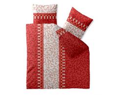 CelinaTex Fashion Jola Lenzuola Cotone Decorazioni Rosso Bianco Arancione 200 x 220 cm