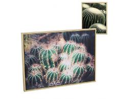 Dcasa Quadro Cornice Legno Cactus Decorazioni mobili Adesivi Decorazione casa Unisex Adulto Multicolore (Multicolore), Unico