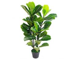 Leaf Fiddle Design UK - Pianta Artificiale di fico in plastica Nera, 90 cm