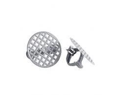 Douceur dintérieur 2 fermatenda Pinza (0) 7 cm Metallo Verniciato rondoline Grigio
