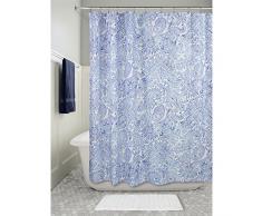 InterDesign 60920EU Paisley Tenda Doccia, Tessuto, Blu, 100x180x100 cm