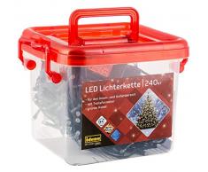 Catena di 240 luci LED color ambra, in pratica scatola con manico, per feste, Natale, decorazione, matrimonio, come luce datmosfera, ca. 21 m