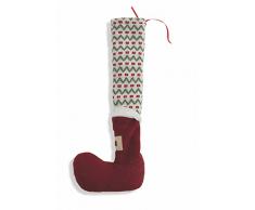 Villa dâEste Home Tivoli Xmas Set Calze Sedia, Cotone, Rosso, 15x6x40 cm