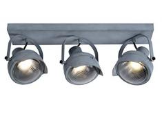 Lucide CICLETA - Faretto da soffitto, Acciaio, grigio 105W 230V