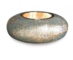 Naeve Leuchten 3052012 - Lampada da tavolo, altezza 20 cm, diametro 55 cm, in metallo e vetro, con lampadina inclusa, colore: Blu