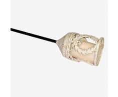 Better & Best - Torcia da Giardino con Candela, Colore: Bianco, Dimensioni: 7,5 x 7,5 x 117 cm, Materiale: Metallo, Taglia Unica