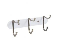 Axentia Appendiabiti da Parete, MDF, Bianco, ca. 29 x 11,3 x 10,7 cm