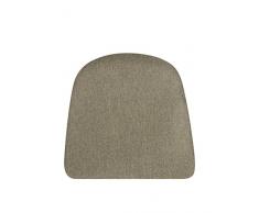 Lo+DeModa Terek Cuscini per Sedie, Foderati in Tessuto, Magnetici, Grigio, 33x2.5x0.34 cm