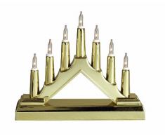 Star, Candelabro LED da Finestra a 7 luci, 14 x 17 cm, Bianco Caldo