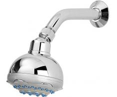 FERIDRAS Hidra Soffione Doccia e Braccio in Ottone, Cromo, 9.0x19x27 cm