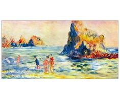 ArtPlaza Renoir Pierre-Auguste Cliffs At Guernsey Pannello Decorativo, Legno, Multicolore, 100x50 cm