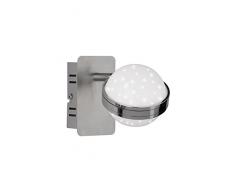 WOFI 4241.01.54.6000Â a + Spot, Acciaio Inox, 6Â W, integrato faretto da parete 1 punto luce argento