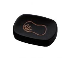 FERIDRAS Tonga Portasapone, Nero, 3x9x12 cm