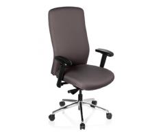HJH Office Heavy Chair Sedia da Ufficio per Peso Più Elevato, Tessuto Completamente Attrezzata, 100% Poliestere, Marrone