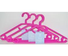 H & L Russel - Grucce di plastica, Rosa, 3 Confezioni da 3 pezzi