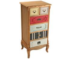 Versa 21080004 Cassettiera, Legno, Multicolore, 40.5x48.5x102.5 cm