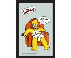 Empire 538925 â Specchio Stampato I Simpsons, Divano con Cornice in plastica Effetto Legno, 20 x 30 cm