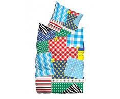 Suenos 401148, Set Biancheria da Letto in Lino, Certificazione Ãko-Tex Standard 100, Colore: Multicolore (Bunt), 135 x 200 cm