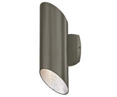 63488 Apparecchiatura da parete da esterno, luce LED dimmerabile emessa in alto e in basso, finitura in grafite lucida