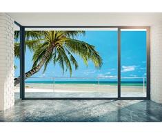 Scenolia Tappezzeria Poster panoramico Spiaggia at Home 4Â x 2,70Â m | Decorativo e Foto Parete XXL qualitÃ HD