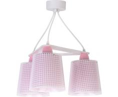 Dalber - Lampada da soffitto E-27, Rosa, Multicolore, 39 x 39 x 21