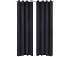 vidaXL 130369 - Tenda Oscurante, 135 x 245 cm, 2 Pezzi, Colore Nero