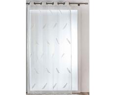 Homemaison Tenda Ricamo Piume Atlanta, Poliestere, Naturale, 260Â x 240Â cm