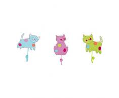 Small Foot Company Gancio Guardaroba Gatto, Legno, Multicolore