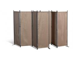 GRASEKAMP qualità dal 1972 2 Pezzi Paravento 4 Pezzi divisorio Parete frangivista Tortora