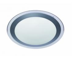 Reality Leuchten Reality R62511200 Jupiter Plafoniera, 1xSMD, 12 W LED, Rotondo, Trasparente Chiaro/Bianco, 8.5 cm, 33 cm