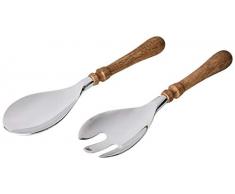 Better & Best Cucchiaio e forchetta, Metallo Argento/Asta, Marrone, 26.5 x 7 x 3 cm