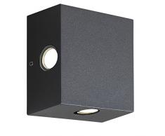 Airam Geta Applique a LED per Esterno Quattro Fasci 8 W, Antracite, 110 x 110 x 50 mm