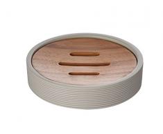 Ridder portasapone a Rullo, in poliresina, Beige, 11Â x 11Â x 2.5Â cm