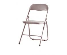 Modern Loft Color D3 Set Sedia Pieghevole, Metallo, Ecopelle, Grigio, Taglia Unica