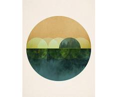 Komar - Quadro da Parete Mirrors, per Soggiorno, Camera da Letto, Decorazione, Stampa Artistica Senza Cornice, Disponibile in 3 Misure, Multicolore, P064-30x40