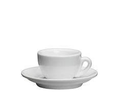 Cilio - Tazza da Espresso Roma, sottotazza Incluso, Bianco