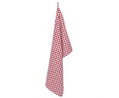 Clayre & Eef PPL42C - Strofinaccio, 50 x 85 cm, 100% Cotone, Stile Rustico, Colore: Rosso