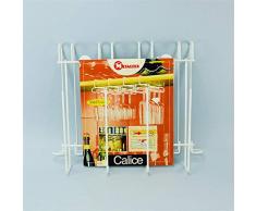 Metaltex 364912 Porta Bicchieri sottopensile, Filo Ferro, Bianco, 33x27x7 cm