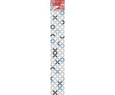 Plage 6 Piastrelle adesive Laminate Ceramica, Blu, 15x15cm