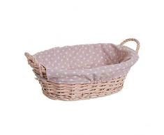 Dcasa Cestino in Vimini con Stelle, Organizer per armadi, portaoggetti sotto ripiano, Articoli per la casa, Unisex, per Adulti, Rosa (Rosa), Unico