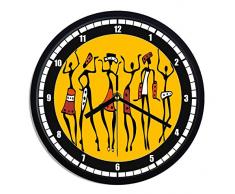 Capricci Italiani 7437211553545 Orologio da Parete, Nero, 25 x 25 x 4 cm