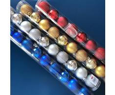 Giocoplast Natale Tube Spheres Metal Giocoplast-Tubo Natalizio 10 Sfere in Metallo, Multicolore