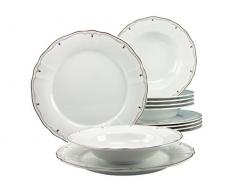 Creatable, Servizio di Piatti, 12 pz, Serie Flora Vienna