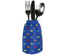 Thebodyb Multicolor Pois Porta Posate, Tessuto, Cobalto