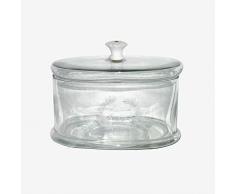 Better & Best - Scatola per Biscotti Ovale Maison campagne, Forma Ovale, Dimensioni 20 x 13 x 16 cm, Materiale: Vetro, Taglia Unica