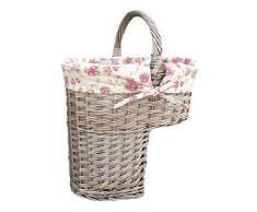 Lavare Antico Finito Scala carrello con giardino di rose Fodera