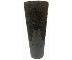 MG DÃ©cor - Vaso in Vetro Decorato con Motivo a Mosaico Beauteous, 30 cm, Colore Marrone