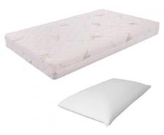 MiaSuite MATERASSO PIAZZA E MEZZO LUPIN III 120X200 ALTO 22 CM SFODERABILE MULTIONDA + CUSCINO MEMORY FOAM ALTO 13 CM RELAX ORTOPEDICO