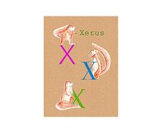 Komar - Quadro da Parete con Immagine di Animal X, per Soggiorno, Camera da Letto, Decorazione, Stampa Artistica Senza Cornice, Disponibile in 3 Misure, Multicolore, P036X-40x50