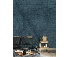 Wall81 The Rockies Carta da Parati, Fibre Tessili, Blu, S-285x300cm